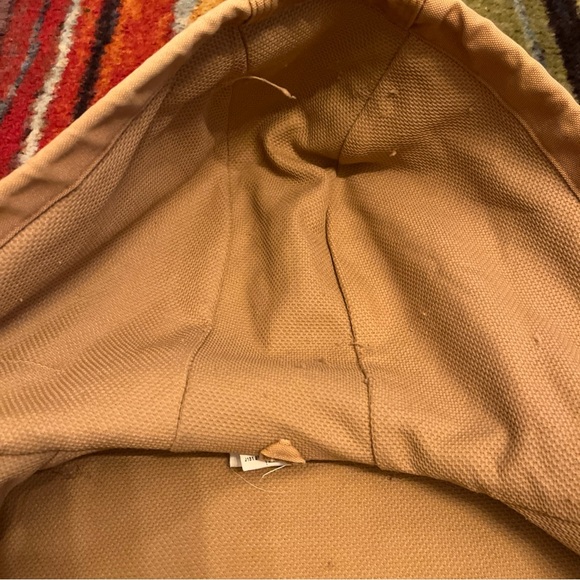 Carhartt Jacket Brown Hooded J131 Size Medium Mens Distressed Work Jacket - Picture 7 of 11